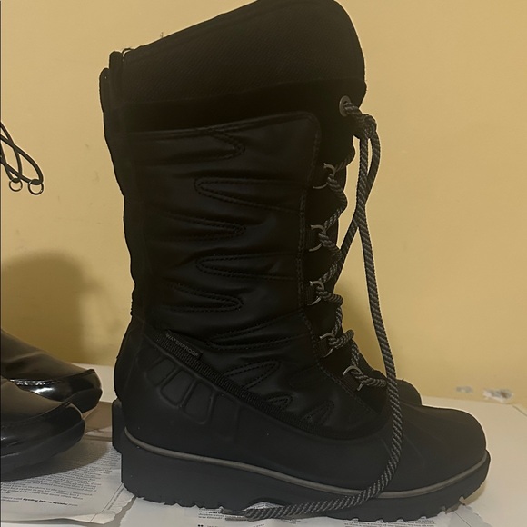 2 Pairs of Black Lace-Up Women's Boots Bundle - Picture 4 of 4